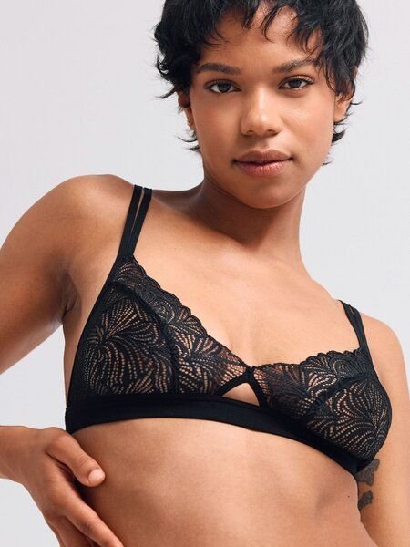 erlich textil Fluid Lace bügelloser Cut-Out Bralette mit Spitze aus recyceltem Polyamid, made in Europe