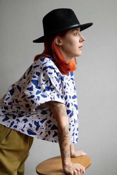 Ecostories Damen T-Shirt Terrazzo