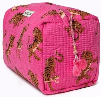KIKOONI handgefertigte Kosmetiktasche "Electric tigress"