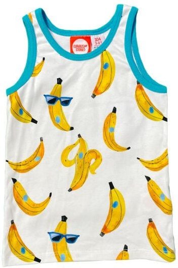 Curious Stories Tanktop aus Bio-Baumwolle mit dem verspielten Bananen-Print