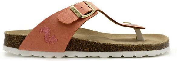 Vegane thies ® Rec Bio Thong Sandale aus rec. PES mit Kork-Tieffussbett