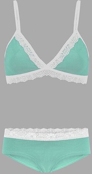 Frija Omina Set: Bio BH + Hipster Spitze hell