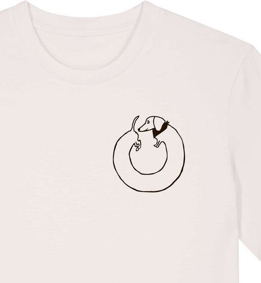 päfjes Dackel Hund Kreis Po - Unisex Männer T-Shirt Bio & Fair