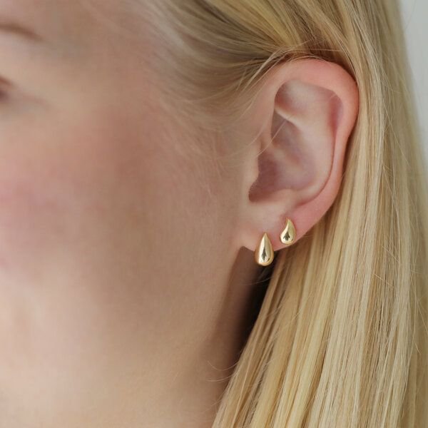 BELLYBIRD Jewellery OHRSTECKER - kleiner Tropfen, wasserfest, Silber 925/ vergoldet