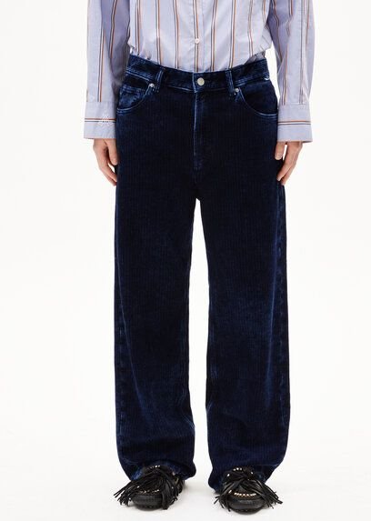 Thumbnail - ARMEDANGELS HAAYI INDIGO CORD Damen Webose aus Bio-Baumwolle