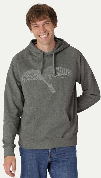 Peaces.bio - handbedruckte Biomode Bio-Herren-Kapuzensweater Sperber