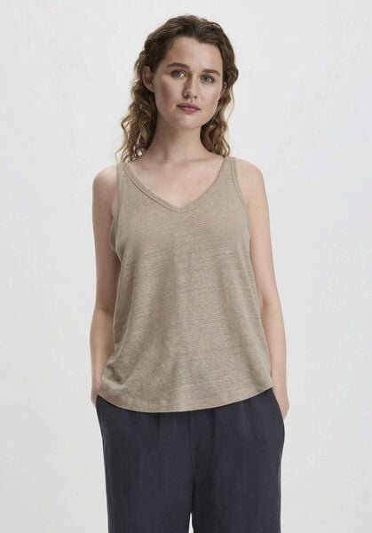 hessnatur Jersey Top Regular Leinen und reiner Bio-Baumwolle