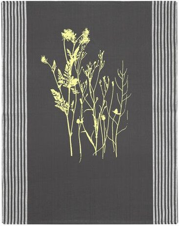 Hirschkind Bio & Fair-Trade-Geschirrtuch "Wilde Wiese" antharzit