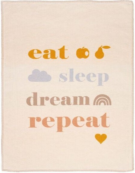 David Fussenegger Babydecke eat sleep aus Bio-Baumwolle, 75 x 100 cm