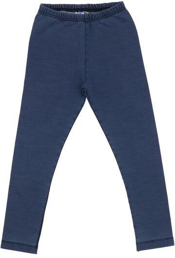 Walkiddy Kinder Leggings Denim Dunkel Blau Bio Baumwolle Nachhaltig GOTS-zertifiziert Elastisch Umweltfreundlich und Beq...