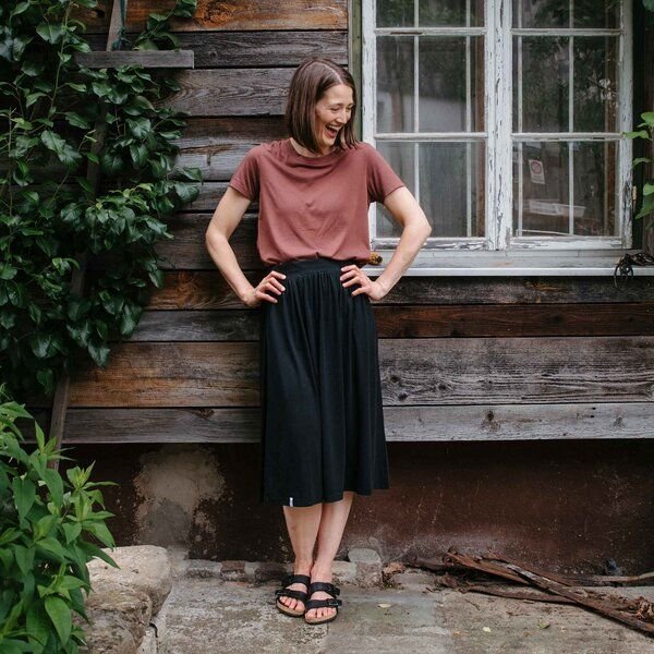 Thumbnail - Vresh Clothing Velipa - Midi Rock aus Tencel-Mix