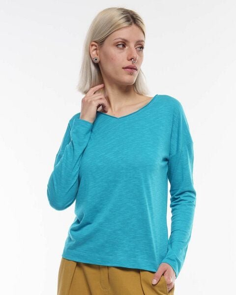 Thumbnail - Alma & Lovis Legeres Longsleeve aus leichter Bio-Baumwolle / EcoVero | Flamé Loose