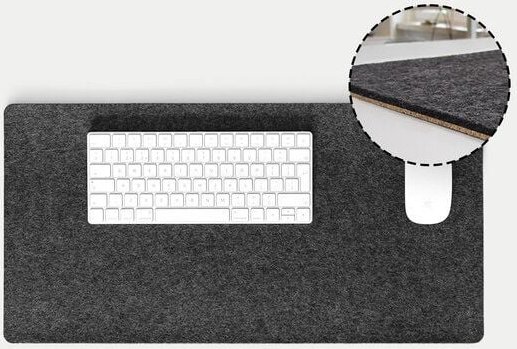 smukbird Schreibtischunterlage "Tastatur & Mouse | quer" Filz und Kork