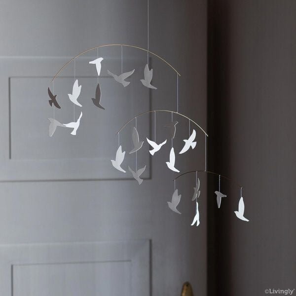 Livingly Black Sun Mobile | Vogelschwärme Mobile