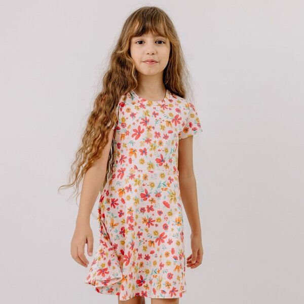 Walkiddy Flower Garden-Flared Dress