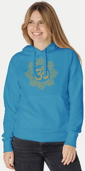 Peaces.bio - handbedruckte Biomode Bio-Damen-Kapuzensweater "Classic-Om"