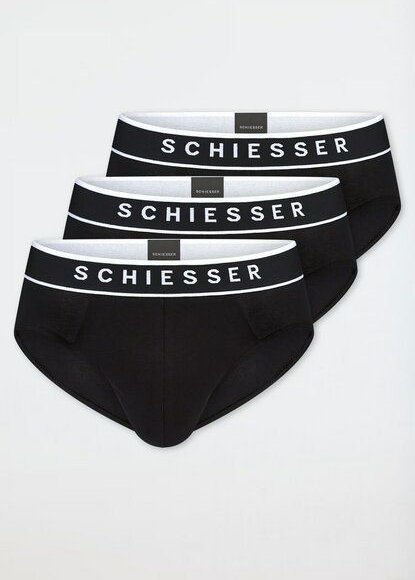 Schiesser 3er Pack Herren Slips Biobaumwolle 95/5