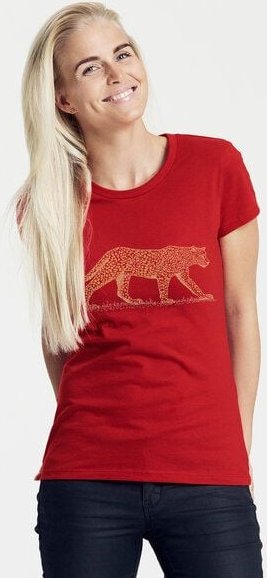 Peaces.bio - handbedruckte Biomode Bio-Damen-T-Shirt "Leopard"