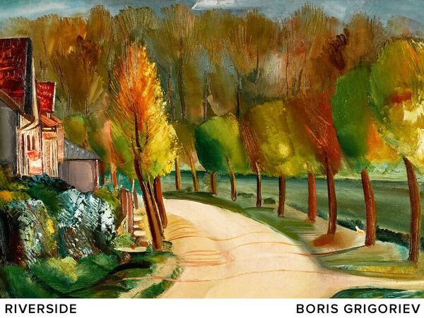 Photocircle Poster / Leinwandbild / Kunst - Boris Grigoriev: Flussufer