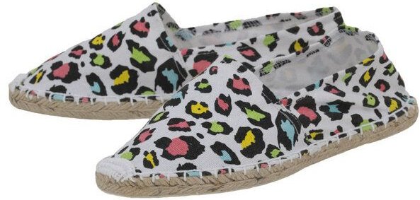 Japanwelt Espadrilles Espadrilles Canvas Unisex Sommerlatschen Leinen Leopard bunt