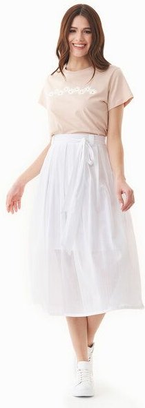 ORGANICATION Rock aus Bio-Baumwolle mit falten