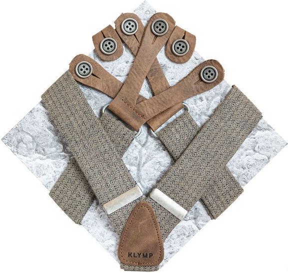 klYmp Hosenträger "professional" in Leinen Diamand