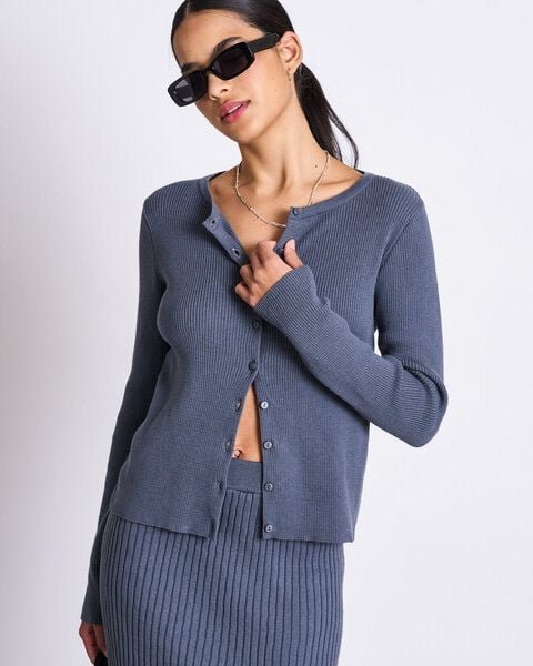 Thumbnail - JAN N JUNE CREWNECK CARDIGAN AUS BAUMWOLLE GLIMT GOTS