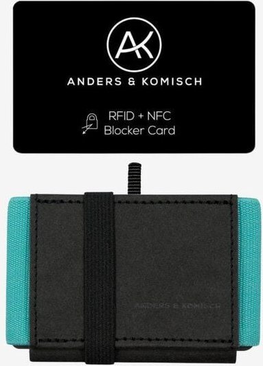 ANDERS & KOMISCH MINI DELUXE Slim Wallet mit RFID Schutz und Münzfach Schwarz