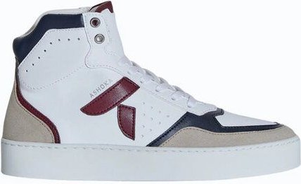Ashoka Paris Mateo High-Top Sneaker Bordeauxrot-Marineblau, Biobasiert & Recycelt