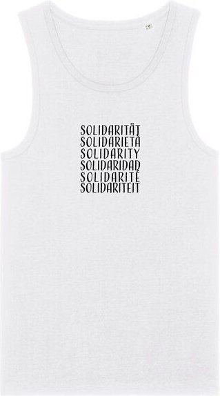 Human Family Herren Statement Tanktop aus Bio Baumwolle "Wake - Solidarity"