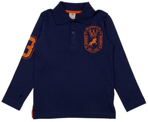 Thumbnail - Kleinkinder Langarmshirt Blau „Blue Depths“ aus Bio-Baumwolle – Walkiddy