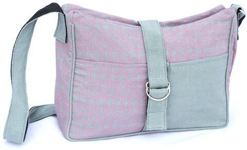 Schönes aus Indochina Umhängetasche Mekong grau-fuchsia