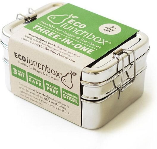 ECOlunchbox Three-in-One, 3-teilige Brotdose aus Edelstahl