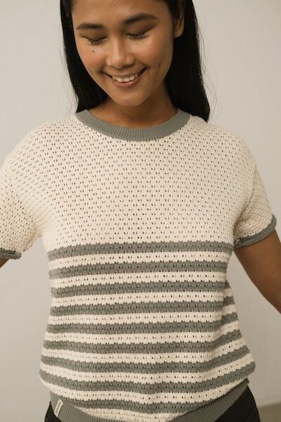 TIRALAHILACHA Hadara Short Sleeve Knitted Top