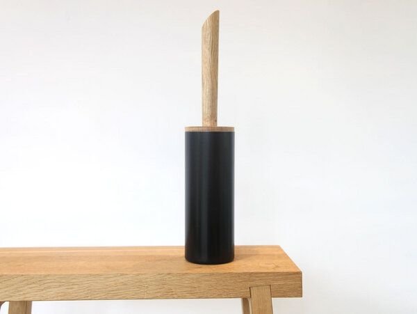 werkvoll by Lena Peter Upcycling WC-Bürste FIRE mit Eichegriff