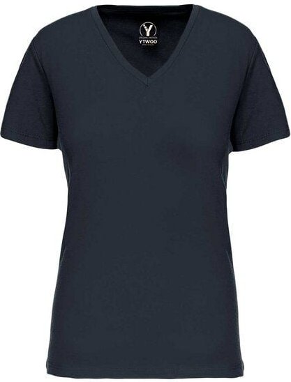 YTWOO Basic Damen T-Shirt mit V-Ausschnitt aus Bio-Baumwolle in Conversion