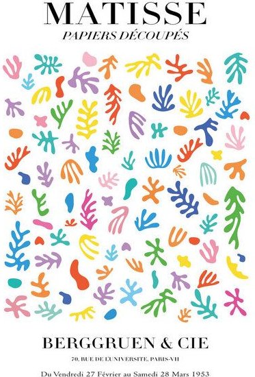 Photocircle Poster / Leinwandbild - Matisse - Papiers Découpés, Farben