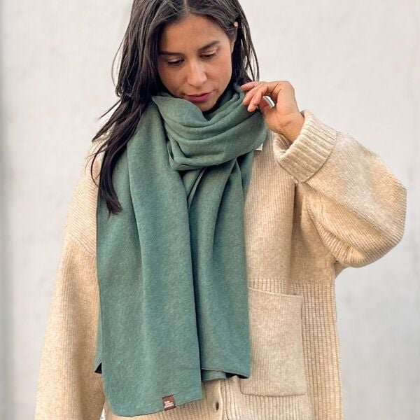 Liebe Deinen Planeten Bio-Baumwolle Winter Kuschel Schal XL | Vegan | Kratzfreie Naturfaser | Made in Austria | in viele...