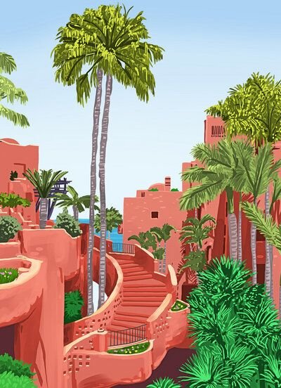 Photocircle Poster / Leinwandbild - Tropical Architecture