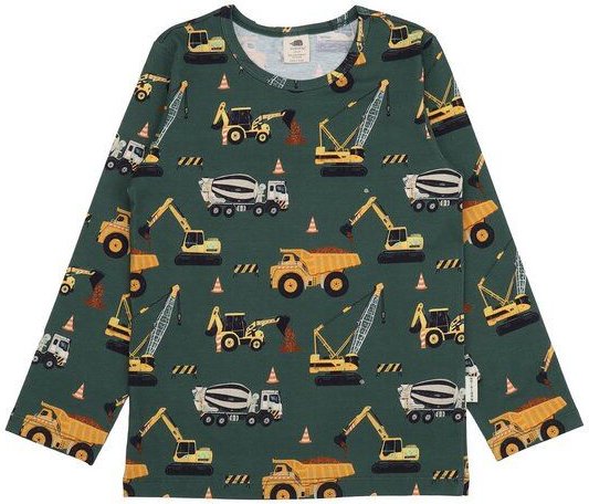 Kinder Langarmshirt Bio-Baumwolle Crazy Machines von Walkiddy, GOTS-zertifiziertes, veganes Shirt mit Maschinen-Motiv, w...