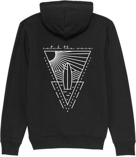 Thumbnail - mate Catch The Wave Unisex Premium Hoodie Back Print