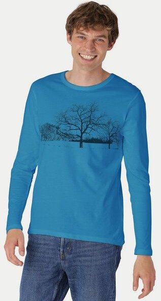 Peaces.bio - handbedruckte Biomode Herren Langarmshirt Landscape
