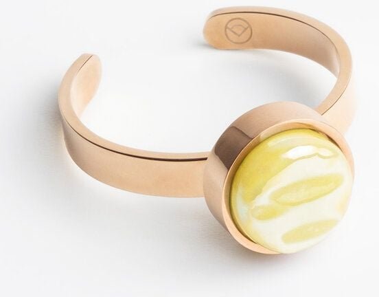 ALEXASCHA Größenverstellbarer Ring mit Stein | Roségold