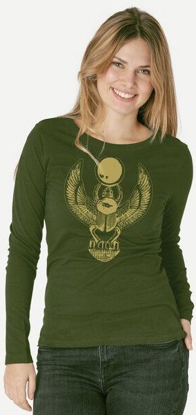 Peaces.bio - handbedruckte Biomode Damen Langarmshirt Cheper