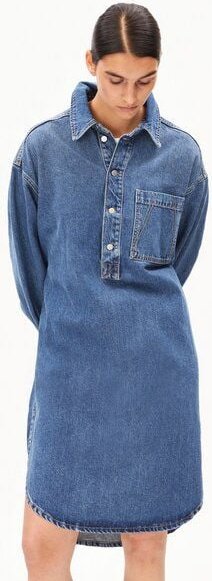 ARMEDANGELS OVERSIZED DENIM Damen Jeanskleid aus Lyocell-Baumwoll-Mix