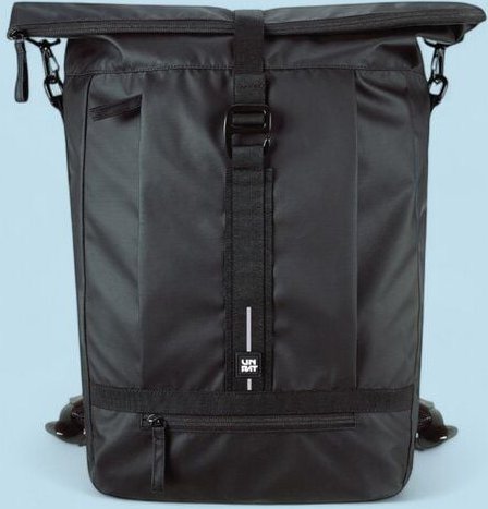 UNRAT REAL OCEAN PLASTIC UNRAT ROLLTOP RUCKSACK #1 DEEP BLACK