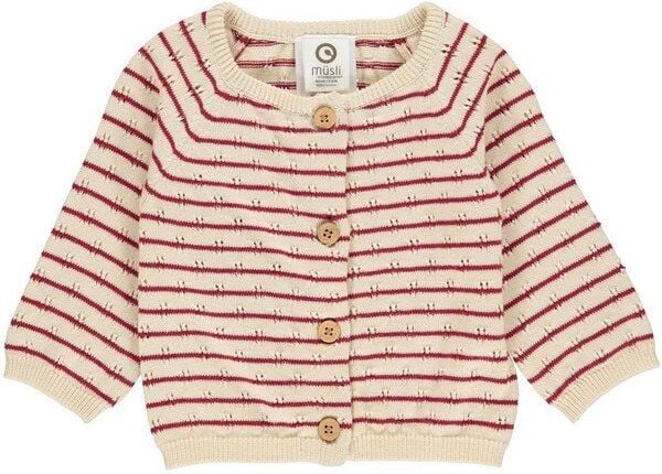 Fred's World by Green Cotton "Green Cotton" Strickjacke rot/natur