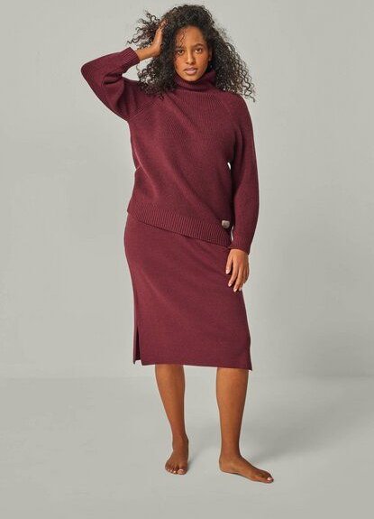 YOU LOOK PERFECT Merino Loungewear Set „Strickpullover Eve & Strickrock Erika"