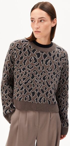ARMEDANGELS DILIRIAA LEOPAA Damen Pullover aus recyclem Bio-Woll Mix