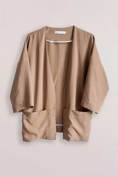 l'amour est bleu Kimono Jacke aus Tencel